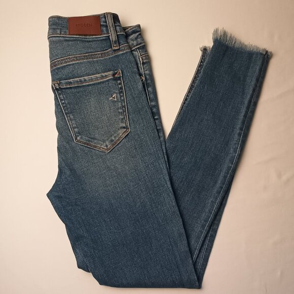 Hidden Jeans Size 27/4 High Rise Skinny Leg Medium Wash - Picture 1 of 9